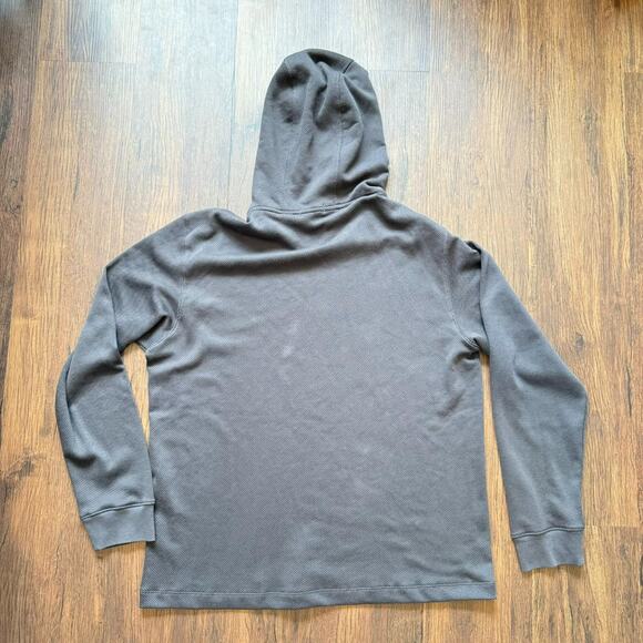 Theory Delroy Hood Jacquard Knit Hoodie Charcoal Gray XL NWT - Picture 5 of 7